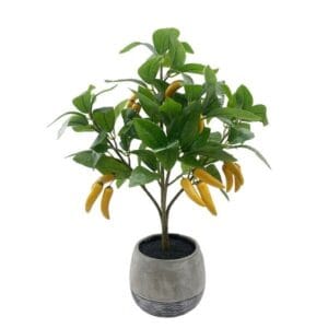 Quality Assurance Plastic Olive Fake Peach Artificial Bonsai Tree In Cement Pot For Indoor Decorative