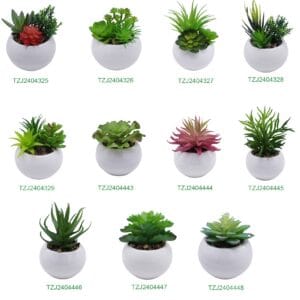 Tizen Wholesale Price Custom Fake Bonsai Small Artificial Succulents Potted For Indoor Outdoor Decoration