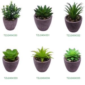 Tizen Wholesale Price Decoration Props Ornaments Artificial Mini Succulent Plants For Indoor Office Home
