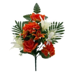 Tizen New Product Plastic Plants Artificial Flower With Vase For Home Decor Bunch Of Artificial Flowers