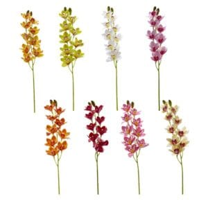 Tizen Wholesale Bunch Of Rose Flower Real Touch Latex Artificial Orchid For Sale Artificial Flower Background For Decoration