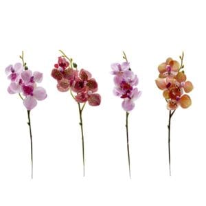 Tizen High Quality Custom Arrangement Artificial White And Green Flowers Door Decoration Artificial Orchid Stem