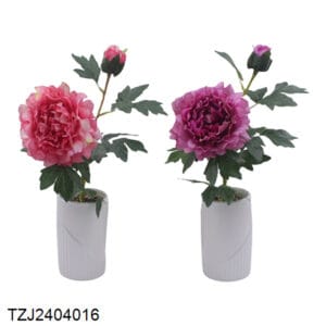 Tizen hot sale Artificial flowers potted custom plant fake flower pot artificial green plant for indoor outdoor decorate