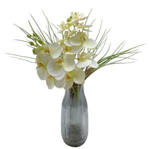 New Product Simulation Green Plants Glass Pot Fake Bonsai Artificial Flowers Potted For Indoor Home