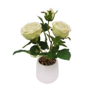 High Quality Medium Plastic Plants Decoration Wedding False Green Leaf Real Touch Artificial Potted Flower